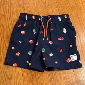 Mosmann Kids Sushi Print Swim Trunks - Navy